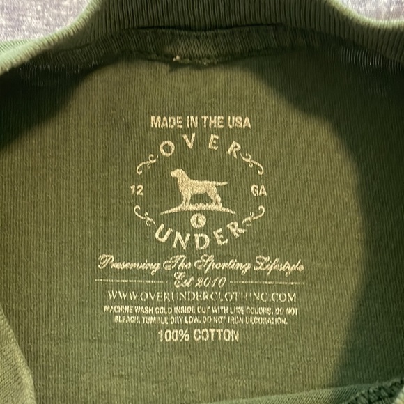Over Under green front pocket t shirt size large - Picture 5 of 5